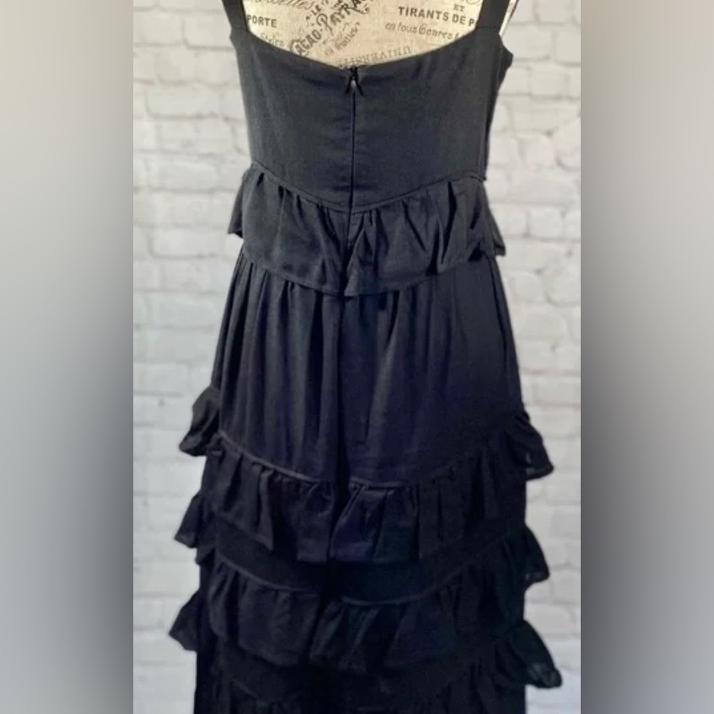 Tach Clothing Nwt Black Fillipa Tiered Midi Dress, Small — image 3 of 7